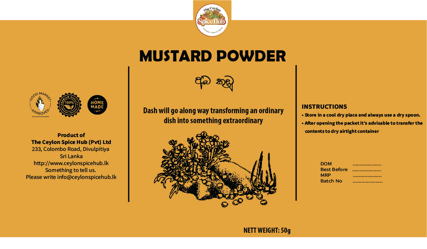 Mustard Powder Label